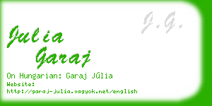 julia garaj business card