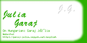 julia garaj business card